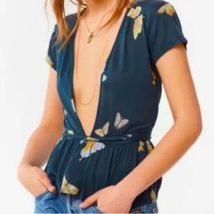 Butterfly pattern blouse